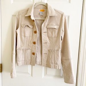 ANTHROPOLOGIE Tulle Beige Corduroy Jacket M